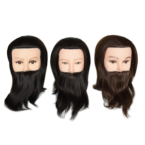 Testa di Manichino Maschile con Barba per Formazione in Parruccheria, 8 Pollici, Capelli Umani Naturali, Modello di Testa con Barba per <span class=keywords><strong>Uomo</strong></span> - Product Image 5