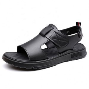 Sandales décontractées d'été pour hommes à semelle épaisse, confortables, antidérapantes, à bout ouvert, avec brides croisées et semelle extérieure en caoutchouc, fabriquées au Guangdong - Product Image 5