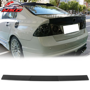 Convient pour Honda Civic Sedan 2006-2015, becquet de toit style V, noir mat - Product Image 1