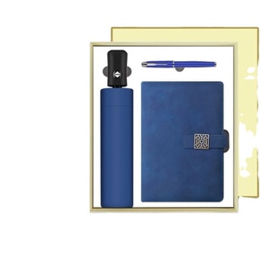 Ensemble cadeau d'affaires personnalisé avec logo, carnet A5 imprimé en sérigraphie multicolore, portefeuille, stylo, thermos, taille personnalisée - Product Image 1