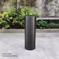 Support de Présentation Cylindrique en Acier Inoxydable Personnalisé de Qualité Supérieure, Élégant pour Vitrine de Magasin de Vêtements, Idéal pour Socle Décoratif