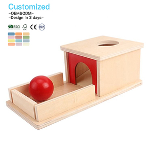 EDULAND OEM ODM CPC CE Jouets éducatifs Montessori pour bébés, boîte de permanence des objets en bois, plateau de jeu avec balle, écologique, non toxique, 3-6 ans - Product Image 5