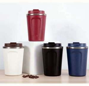 <b>Double</b> <b>Wall</b> Vacuum 304 Stainless Steel Tumbler 350ml Portable Travel Coffee <b>Mug</b> Lid 6 Hours Thermal Insulation Boiling Water - Product Image 2