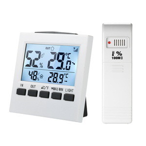 Thermomètre hygromètre numérique sans fil, capteur de température et d'humidité, écran LCD rétroéclairé, moniteur de température et d'humidité intérieur/extérieur - Product Image 1