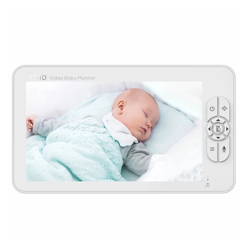 O monitor do bebê de hidon de 7 polegadas mais barato pode falar de volta, visão noturna ir e display temper sem fio vídeo bebê choro monitor digital