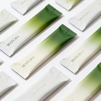 Sachet en plastique thermoscellable à impression numérique pour thé vert matcha, sachet debout pour poudre de matcha, fermeture éclair refermable