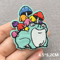 Patchs thermocollants animaux de dessin animé visage de chat autocollants de couture brodés patchs adhésifs en tissu sergé pour vêtements et chapeaux