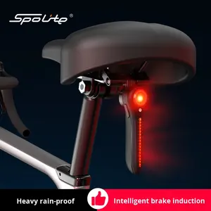 Feu arrière de cyclisme de nuit (radar intelligent)-Batterie longue de 700ml, détection ambiante, 8 modes, 25LM 500m, matériau ABS - Product Image 5