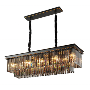 Lámpara colgante de cristal de diseño Simple europeo, estilo de lujo, forma redonda <span class=keywords><strong>y</strong></span> cuadrada, candelabro de techo de cristal - Product Image 2