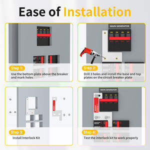 Daiertek Panel de Control de aleación de aluminio duradero de fácil instalación, resistencia a la corrosión, <span class=keywords><strong>generador</strong></span> de uso doméstico de corriente nominal de 200A - Product Image 4