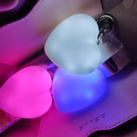 Mini lampe de lecture LED en forme de cœur, porte-clés, rechargeable par USB, veilleuse pour la lecture portable et la décoration