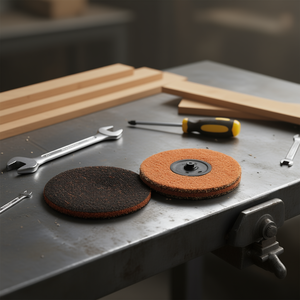 Disques de conditionnement de surface Fervi 125 mm, abrasifs à verrouillage rapide pour le ponçage du métal et du bois - Product Image 3