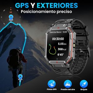 Reloj Inteligente EDS KR92 con GPS y Camuflaje, Más de 100 Modos Deportivos, Llamadas por Bluetooth, Reloj Inteligente de Fitness, Brújula, Asistente de Voz GPT, Linterna LED - Product Image 3