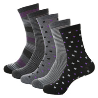 Chaussettes habillées pour hommes de haute qualité en coton, motifs classiques, à pois et rayées, chaussettes de travail