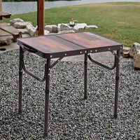 Direct de l'usine Table en MDF pliante couleur bois aluminium personnalisée Design moderne avec jambe réglable Camping pique-nique cuisine utilisation hôtel