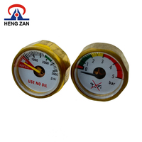2026 HENGZAN 25mm Brass Alloy Pocket Mini Manometer Tie Differential Air Pressure Gauge M10X1 1/4'' 0~40MPa 3-Year Warranty