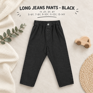 Vaqueros negros elegantes para niños, hechos para brindar comodidad diaria, resistencia y un aspecto moderno, adecuados para cada temporada. - Product Image 1