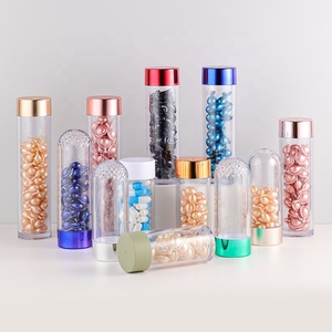 Vacía 50ml 80ml 100ml 55ml 75ml contenedor transparente medicina cápsula de vitamina suplementos de Pet de plástico suave la cápsula de la botella de píldora - Product Image 3