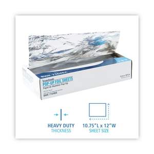 Láminas de Papel de Aluminio Desechables Boardwalk 7164, 12 x 10 3/4, Plateadas, Caja de 2400 Unidades - Product Image 5