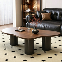 Table à thé de style moderne du milieu du siècle pour petit salon, design floral rétro, haute qualité pour usage domestique