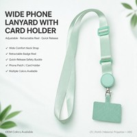 Cordon de téléphone portable bandoulière réglable en polyester large et plat avec clip, sangle d'épaule douce et confortable, cordon anti-perte pour téléphone