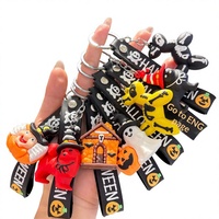 Porte-clés pendentif 3D en PVC de dessin animé pour Halloween, cadeau festif pour enfants, petit breloque transfrontalier