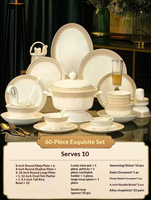 Service de table en porcelaine fine de luxe, motif européen en maille dorée en relief, vaisselle en céramique haut de gamme pour la salle à manger domestique