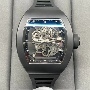 Montre mécanique automatique squelettée sportive décontractée en fibre de carbone noire 3502, classique et tendance, pour hommes, best-seller - Product Image 2
