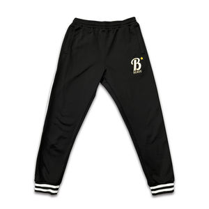 Ensemble veste et pantalon de sport personnalisé Jogger d'extérieur Sweats à capuche avec logo brodé Survêtement noir - Product Image 4