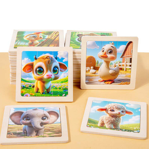 X-BB003 Trẻ Em Cổ Điển Bằng Gỗ 6 Miếng Khủng Long Bảng Câu Đố Trò Chơi Tự Làm Bé Giáo Dục Montessori Đồ Chơi Cho Trẻ Em Chàng Trai Cô Gái - Product Image 1