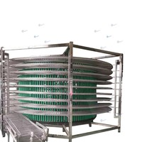 Système de convoyeur à tour de refroidissement spirale haute efficacité pour four et machine d'emballage