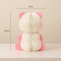 Ours en papier pliable tridimensionnel fait à la main en nid d'abeille, décoration durable et créative pour le bureau, le meuble TV et le hall d'entrée