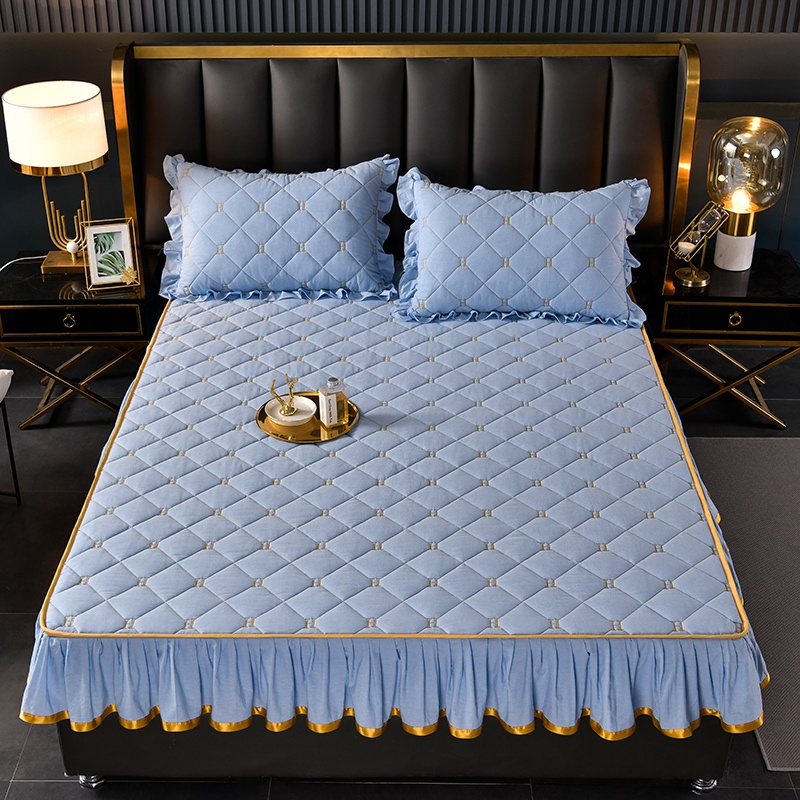 2022 г., Лидер продаж, заводская цена, юбка с вышивкой, дизайн под заказ, гипоаллергенный защитный матрас для кровати, водонепроницаемый