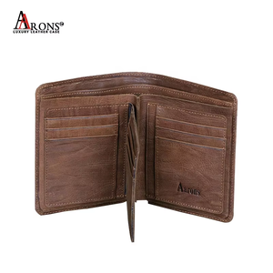 Porte-cartes de crédit fin en cuir véritable pour homme Aarons, étanche, style anglais, avec décoration en plumes, modèle AAI0017 - Product Image 1