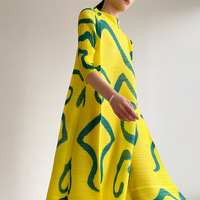 Robes plissées Miyake Y2K avec perles et boutons, lavables, grandes tailles, longues, de luxe, haut de gamme, élégantes et décontractées pour femmes