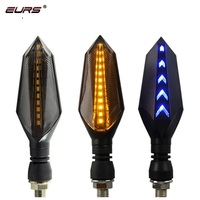 Ers universel moto DRL led moteur clignotant lampe séquentiel flux Flash voyants lampe ampoule bicolore