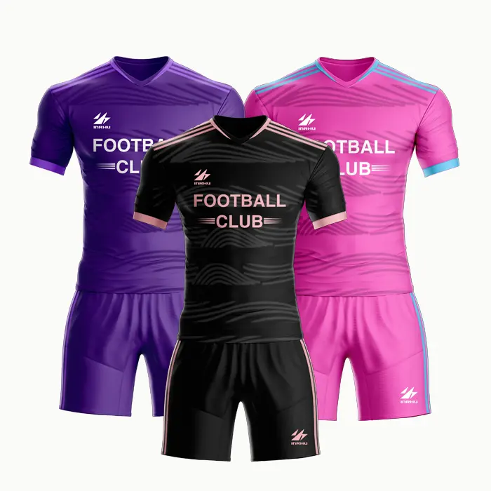 ชุดเสื้อฟุตบอลแฟชั่นพิมพ์ลายเองได้เสื้อฟุตบอลสำหรับทั้งชายและหญิง
