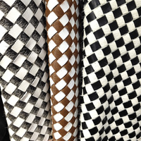 Crin Tressé Vache Cheveux Tissé Véritable Fourrure Cuir pour Sac Fourre-Tout Chaussures Matériel