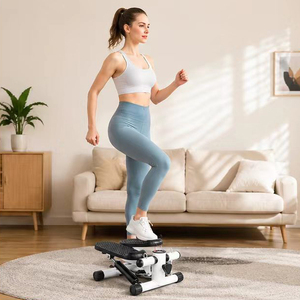 Mini Stepper 2 en 1 con Bandas de Resistencia para Entrenamiento de Cuerpo Completo, Stepper Hidráulico Portátil para Gimnasio en Casa, Equipo de Fitness - Product Image 1