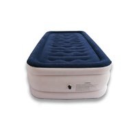 Lit à air de taille unique pour l'extérieur, matelas gonflable floqué à usage domestique