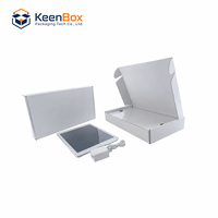 Boîte d'emballage personnalisée pour tablette, boîte en carton ondulé blanc avec insert et impression de logo
