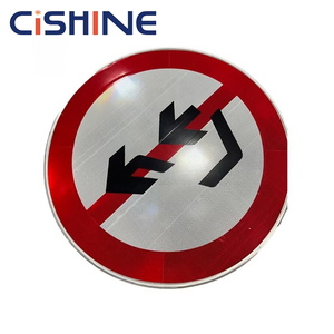 Cishine Yüksek Kaliteli LED Güvenlik Kırmızı Yeşil Mavi Oklu Trafik Yönü Yansıtıcı Uyarı Su Geçirmez Yuvarlak Trafik İşareti - Product Image 3