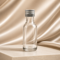 Bouteilles en verre pour boissons de 100 ml à 500 ml avec bouchon à vis, transparentes, service de gravure, pour diffuseur de parfum, thé, jus de fruits, lait