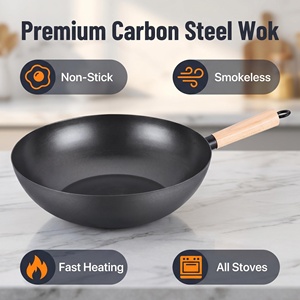 Sartén antiadherente Woks hecha a mano tradicional <span class=keywords><strong>China</strong></span> <span class=keywords><strong>de</strong></span> gran oferta, sartén Wok <span class=keywords><strong>de</strong></span> <span class=keywords><strong>cocina</strong></span> <span class=keywords><strong>de</strong></span> acero al carbono <span class=keywords><strong>de</strong></span> 30cm y 32cm - Product Image 6