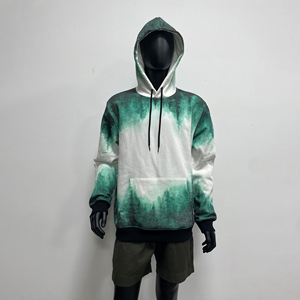 Sweat à capuche pour homme en coton 100% personnalisé, écologique, de luxe, en molleton épais, avec logo brodé, couleur unie, automne - Product Image 4