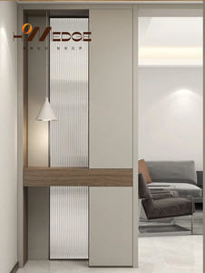 Gabinete de partición para el hogar de madera maciza, puertas opuestas, sala de estar, luz integrada montada en la pared, diseño moderno de lujo, resistente al agua - Product Image 2