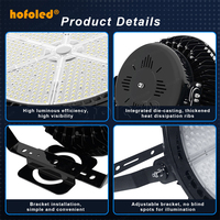 Hofoled IP67 10KV Surge Métal Aux Halogénures Équivalent Dimmable Lumière D'inondation Extérieure 1200W Haut Mât Led Stade Lumière Réflecteur