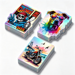 Pegatina de Vinilo Holográfica Personalizada TEDDY, Resistente al Aceite, Impresión de Logotipo, Pegatina Troquelada, Pegatina Holográfica Personalizada - Product Image 2