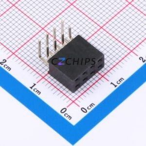 FH2.54-06-04PWS Pin Socket Bent Lead Through Hole,P=2.54mm Connector 2x4P 2.54mm 2.54mm Square Hole - Product Image 1