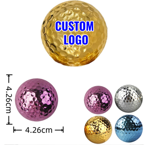 ลูกกอล์ฟพิมพ์โลโก้ตามสั่ง ชุบทอง <span class=keywords><strong>2</strong></span> ชั้น สำหรับฝึกซ้อมวงสวิง ออกกำลังกายกลางแจ้ง สีสันสดใส - Product Image 1